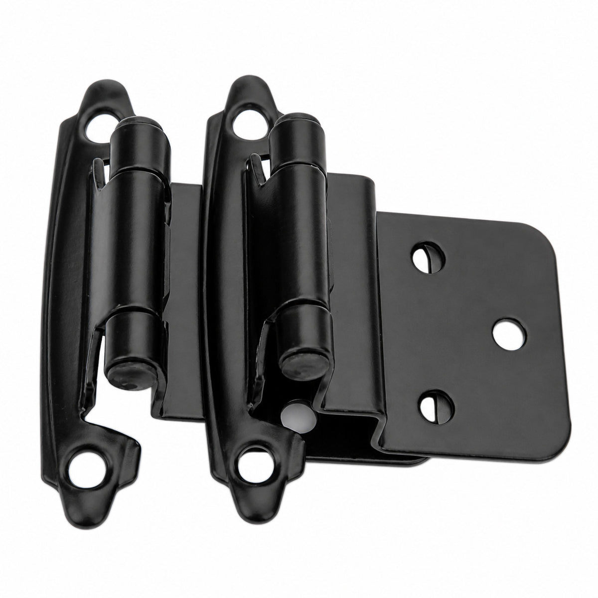 Diversa 3/8" Inset Matte Black Cabinet Hinges (Pair)