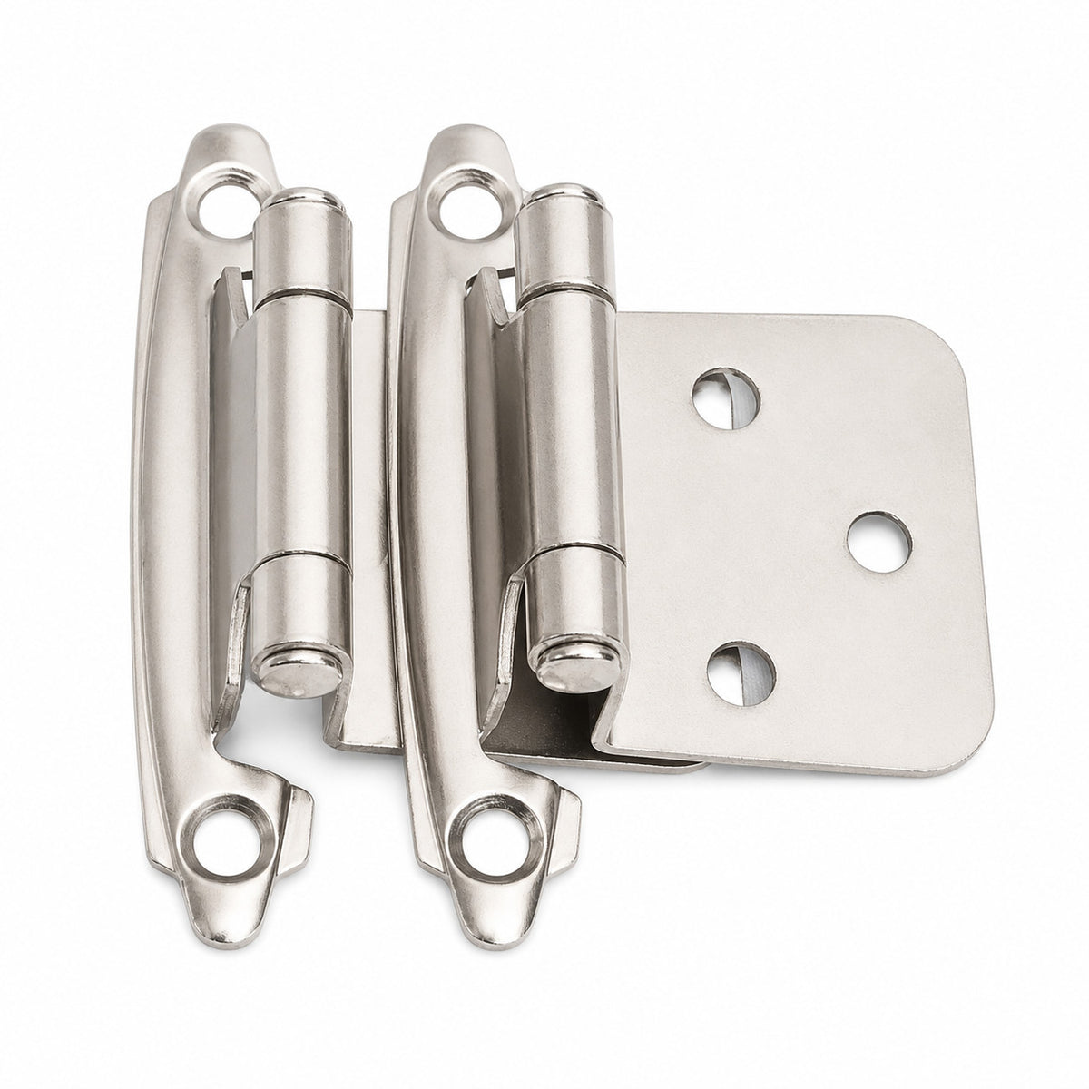 Diversa Variable Overlay Brushed Satin Nickel Cabinet Hinges (Pair)