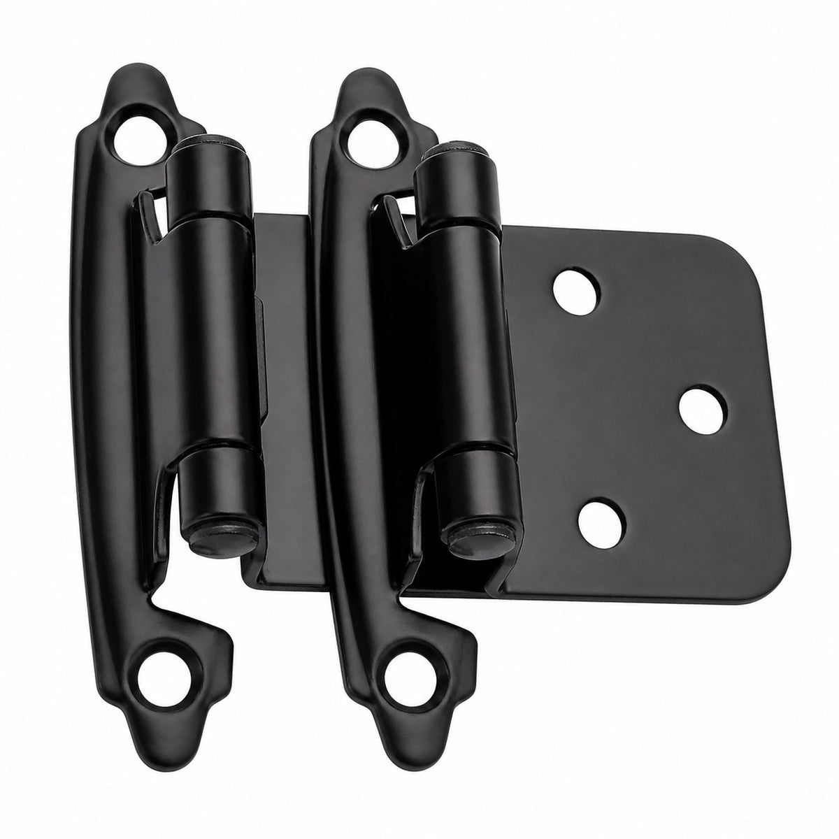 Diversa Variable Overlay Matte Black Cabinet Hinges (Pair)
