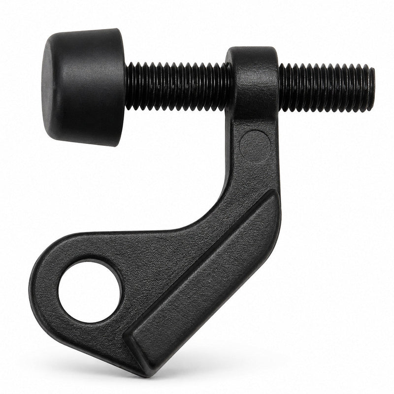 Door Protector Matte Black Hinge Pin Door Stop with Black Rubber Tip