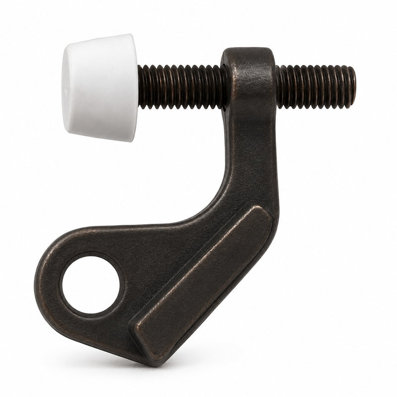 Door Protector Oil Rubbed Bronze Hinge Pin Door Stop with White Rubber Tip