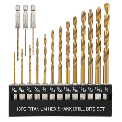 16-Piece Titanium Drill Bit Set