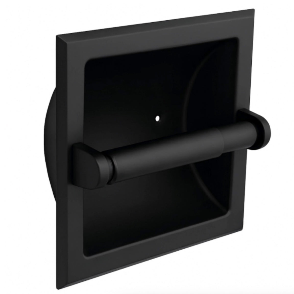 Designers Impressions Black Recessed Toilet / Tissue Paper Holder