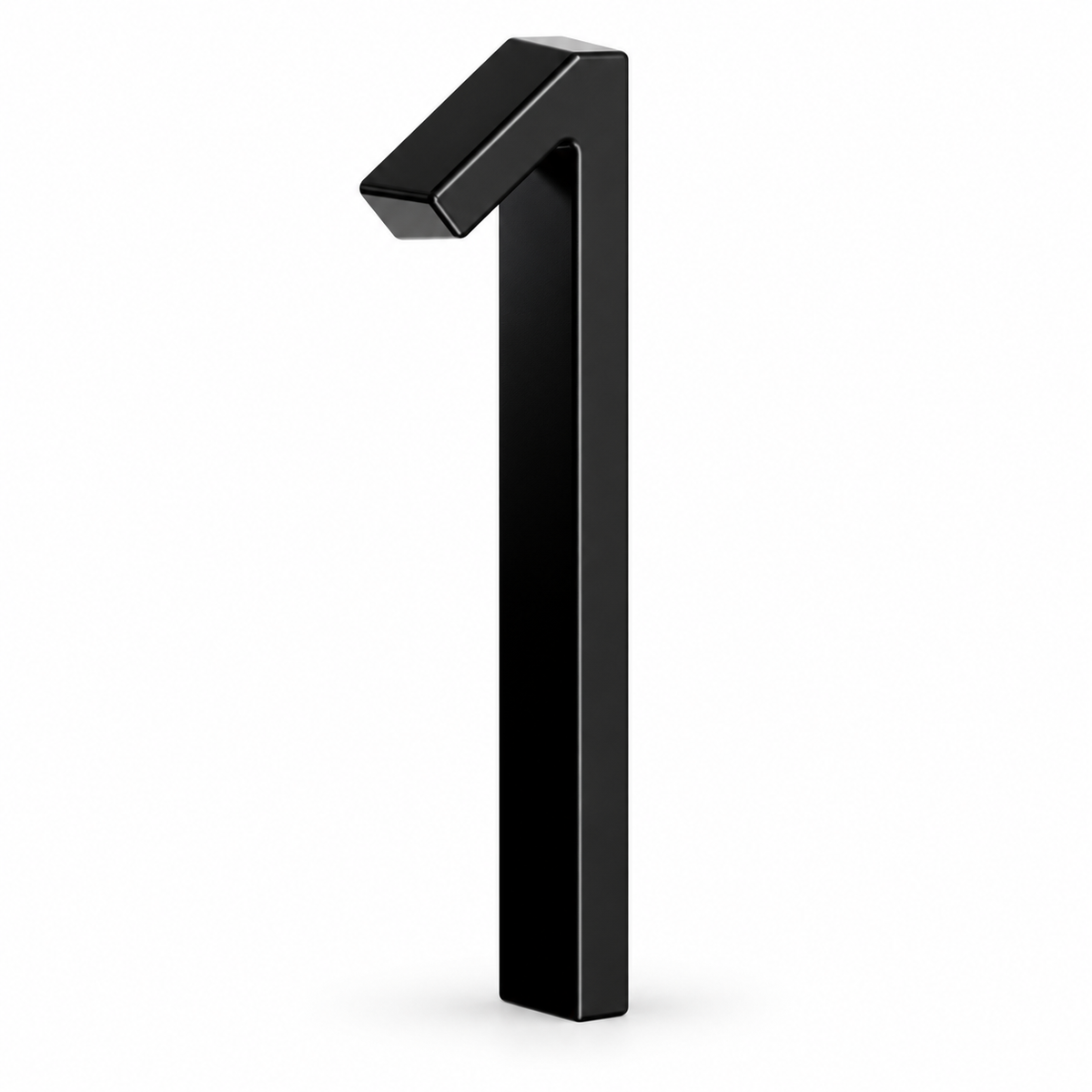 Floating 5" Stainless Steel Black House Numbers