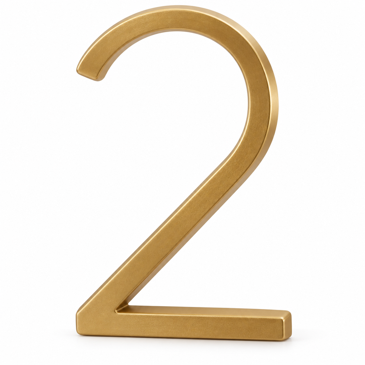Floating 5" Stainless Steel Gold House Numbers