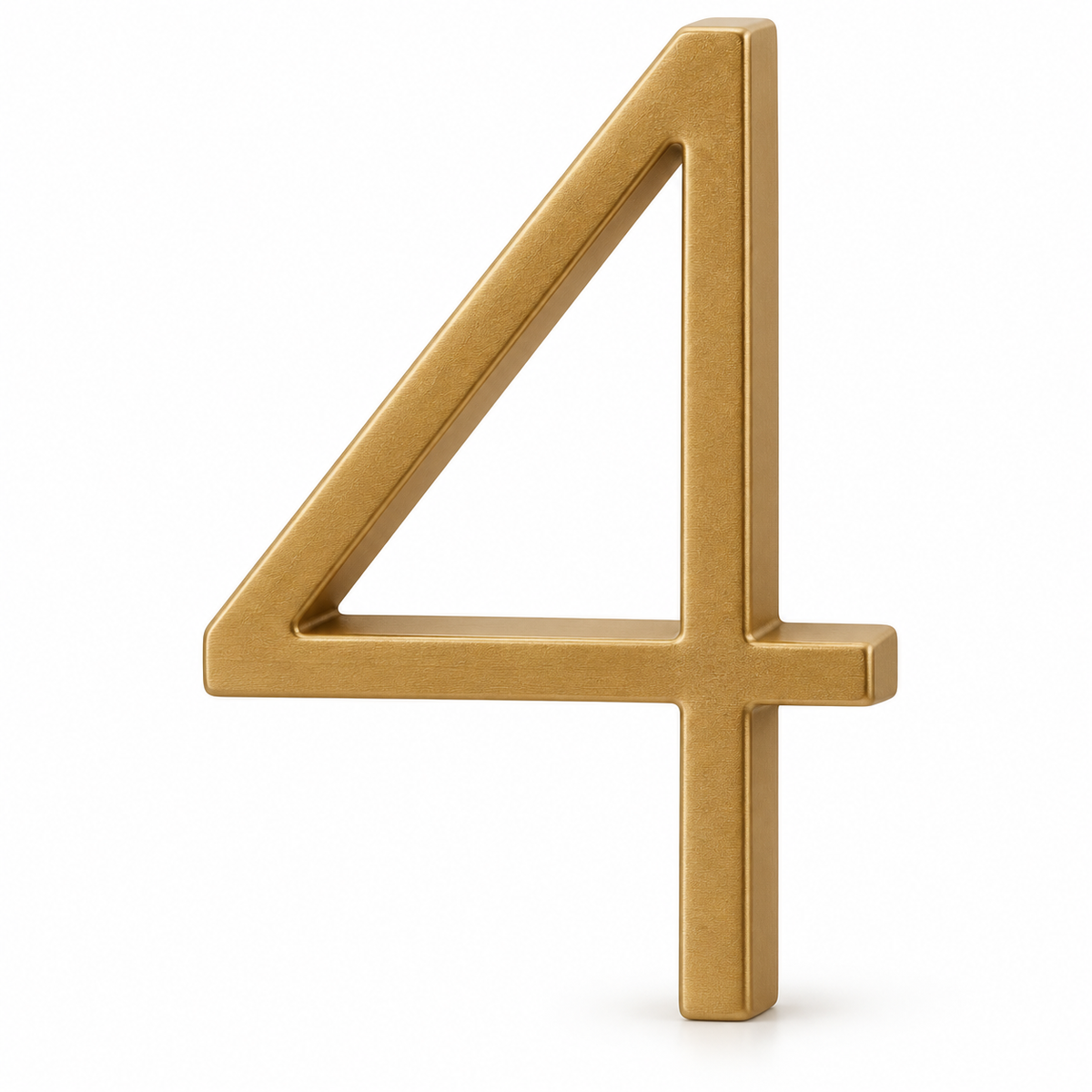 Floating 5" Stainless Steel Gold House Numbers