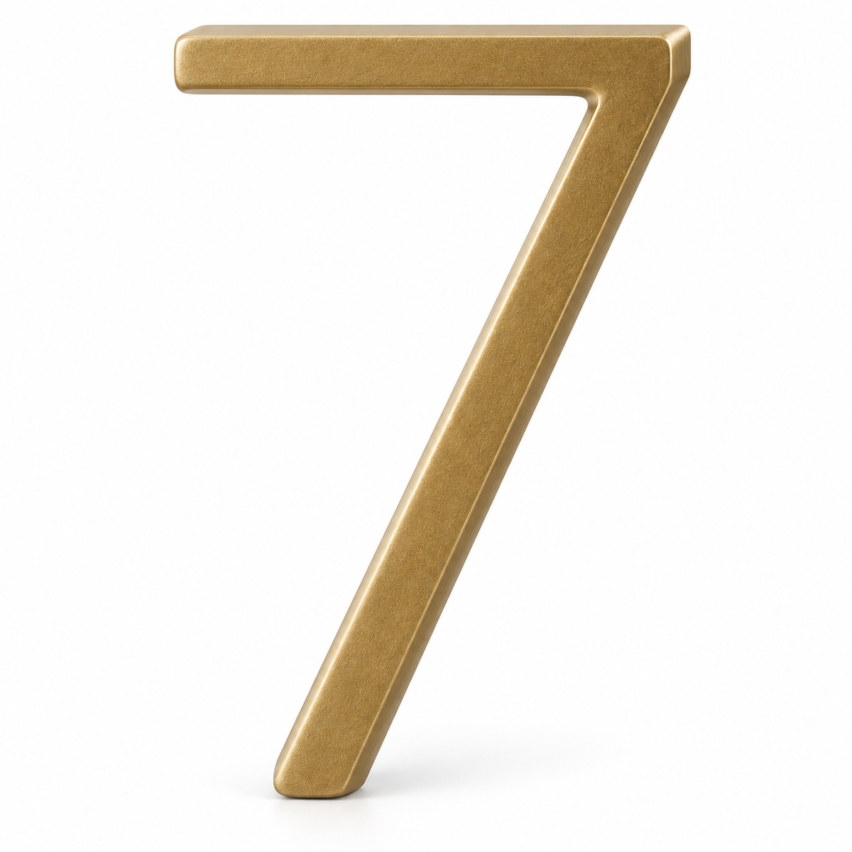 Floating 5" Stainless Steel Gold House Numbers
