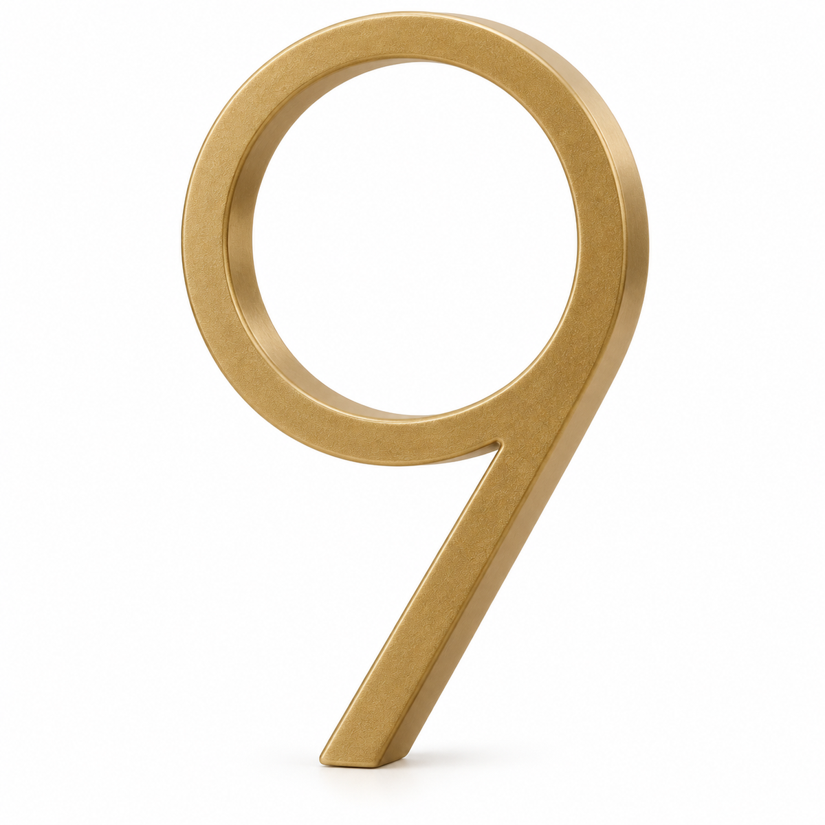 Floating 5" Stainless Steel Gold House Numbers