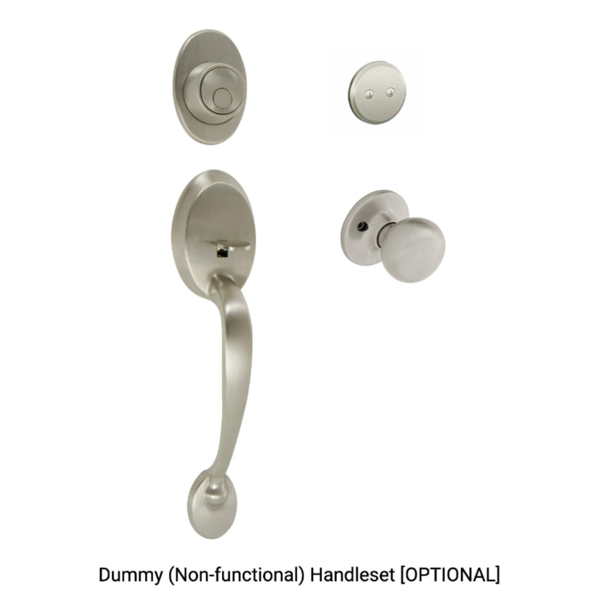 Frankfort Satin Nickel Traditional Handleset with Bedford Knob