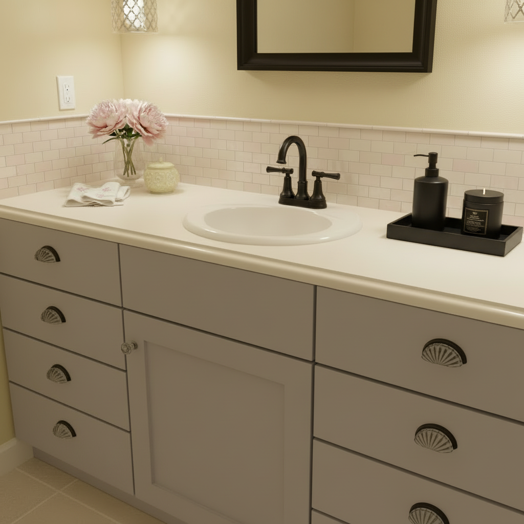 Cosmas 6381FB-C Flat Black with Clear Glass Cabinet Cup Pull