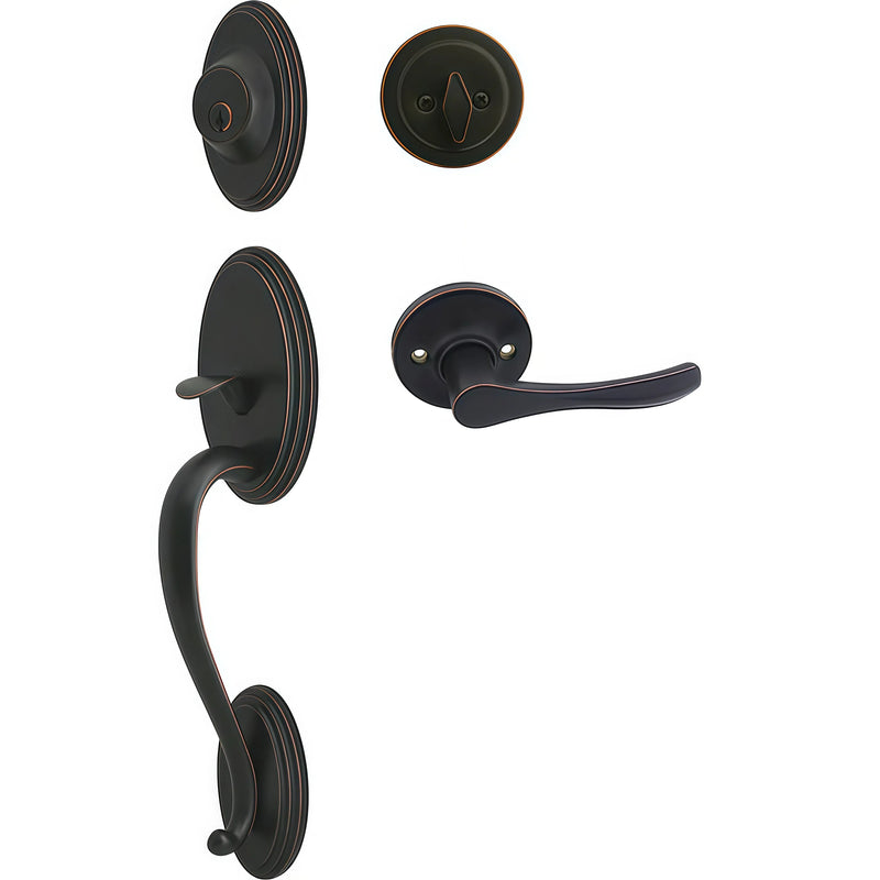 Cosmas 300 Series Oil Rubbed Bronze Handleset with 30 Series Interior