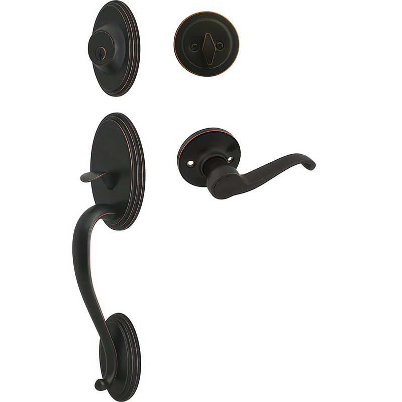 Cosmas 300 Series Oil Rubbed Bronze Handleset with 50 Series Interior