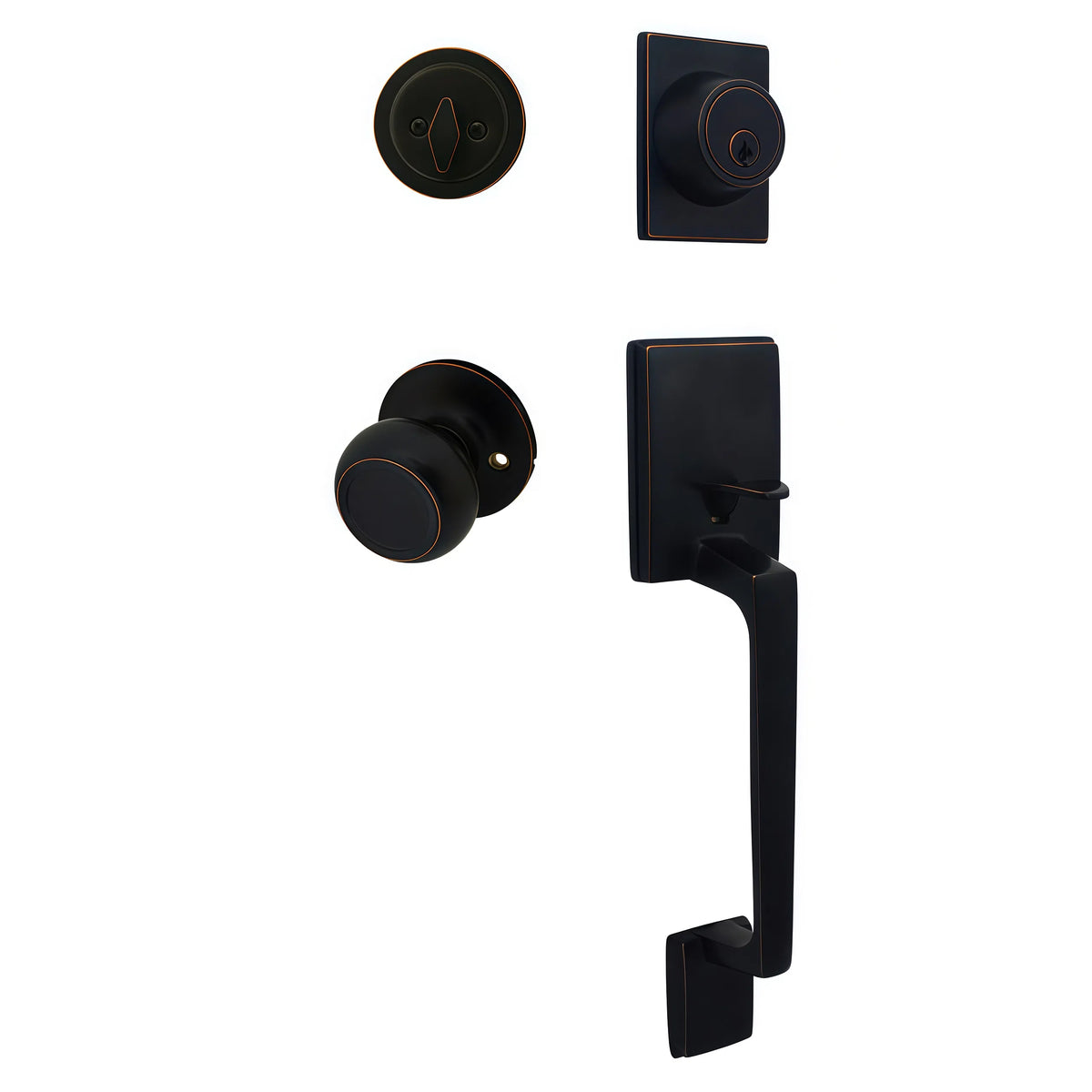 Cosmas 600 Series Oil Rubbed Bronze Handleset with 20 Series Interior
