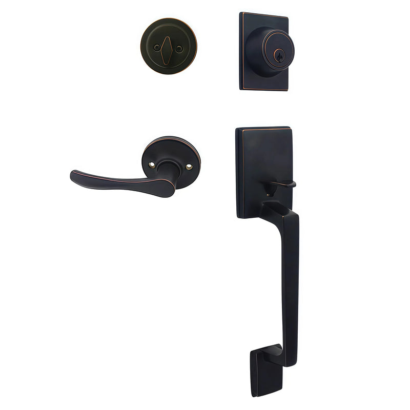 Cosmas 600 Series Oil Rubbed Bronze Handleset with 30 Series Interior