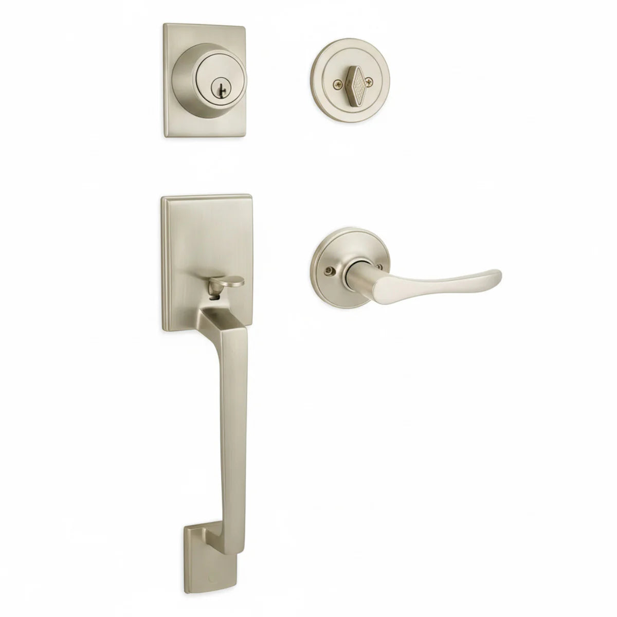 Cosmas 600 Series Satin Nickel Handleset with 30 Series Interior