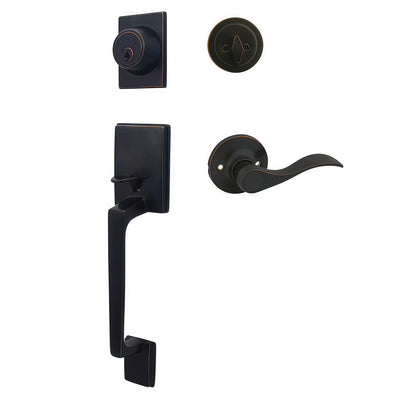Cosmas 600 Series Oil Rubbed Bronze Handleset with 80 Series Interior