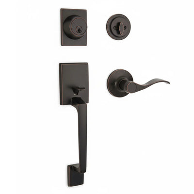 Cosmas 600 Series Oil Rubbed Bronze Handleset with 80 Series Interior