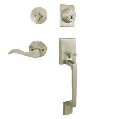 Cosmas 600 Series Satin Nickel Handleset with 80 Series Interior