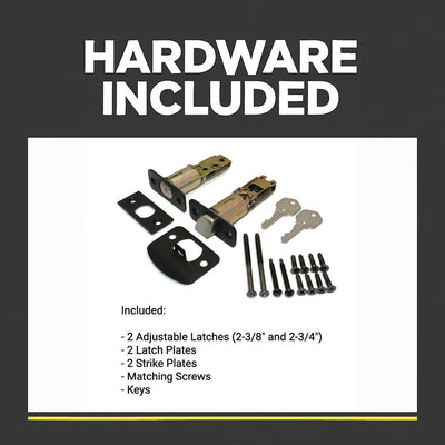 Valhala Matte Black Decorative Handleset with Kingston Interior Lever