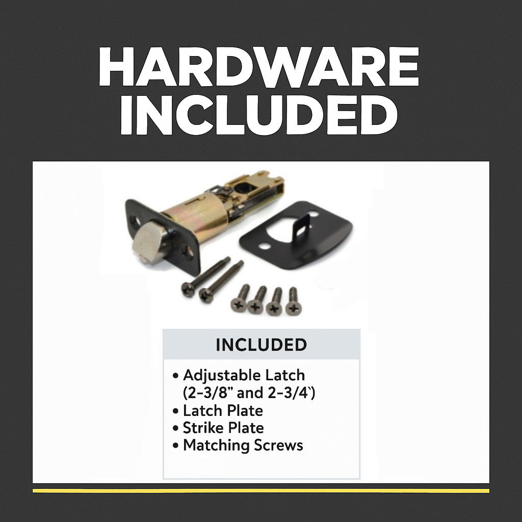 Bedford Privacy Door Knob, Matte Black