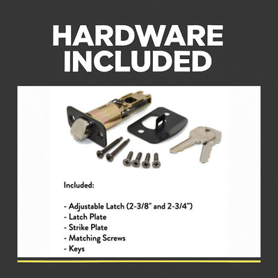 Rochester Entry Door Lever, Matte Black