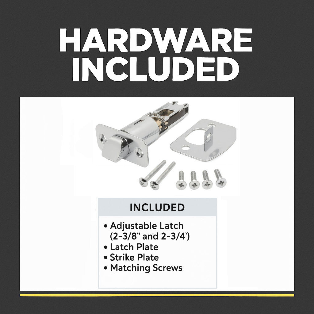 Bedford Privacy Door Knob, Polished Chrome