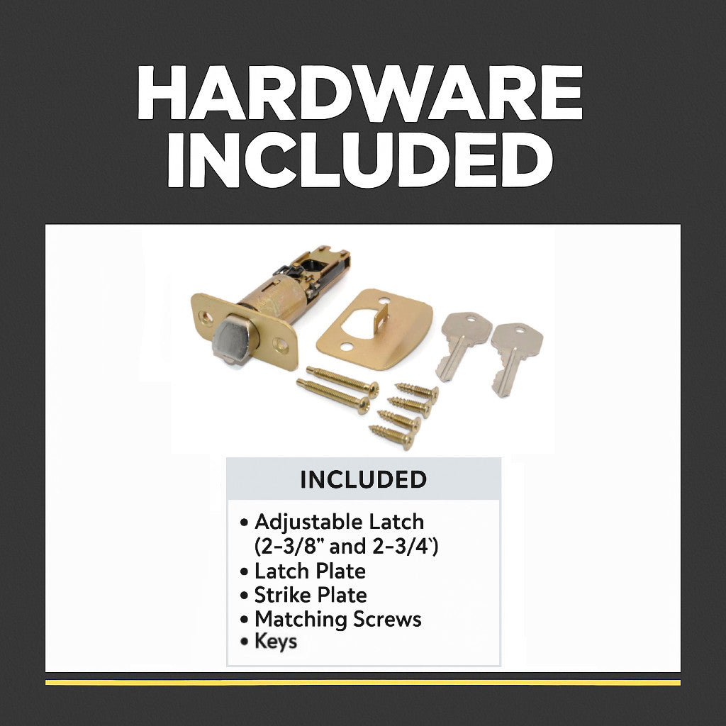 Bedford Keyed Entry Door Knob, Satin Brass