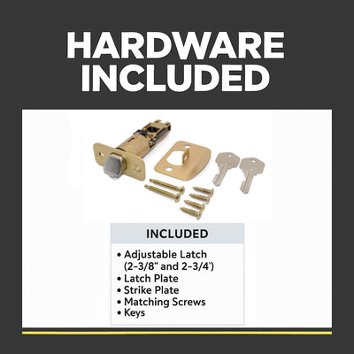 Bedford Keyed Entry Door Knob, Satin Brass