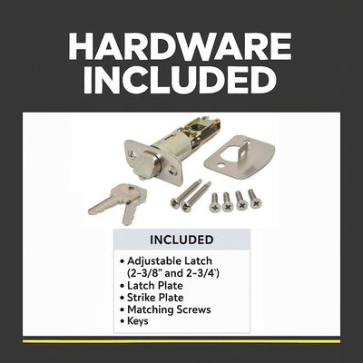 Bedford Keyed Entry Door Knob, Satin Nickel