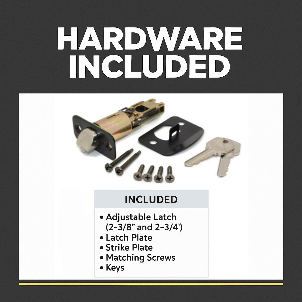 Bedford Keyed Entry Door Knob, Matte Black