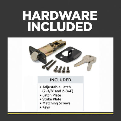 Ashland Keyed Entry Door Knob, Matte Black