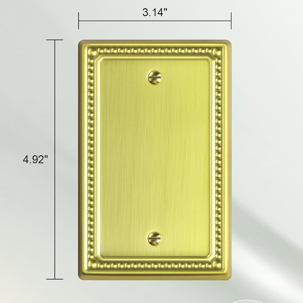 Harmon Brushed Brass Single Blank Decorative Switchplate Cover