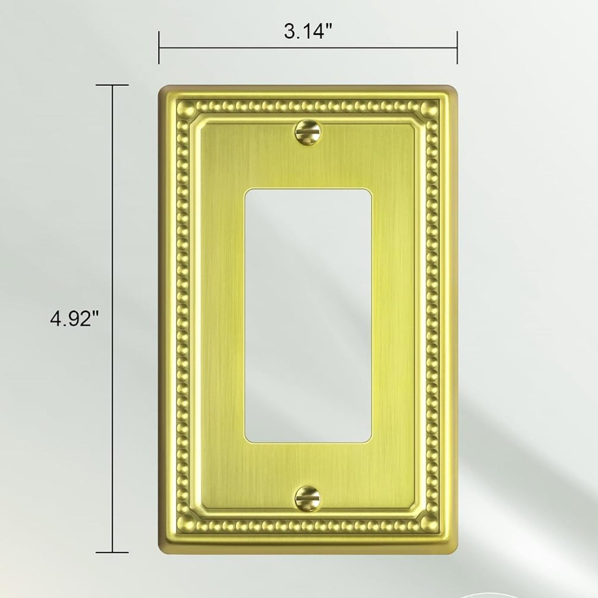 Harmon Brushed Brass Single Decora Decorative Switchplate Cover