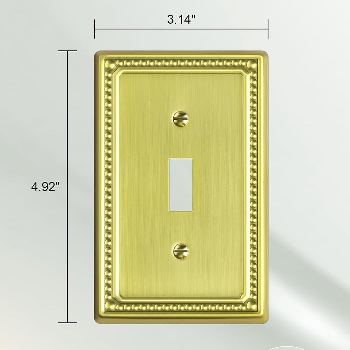 Harmon Brushed Brass Single Toggle Decorative Switchplate Cover