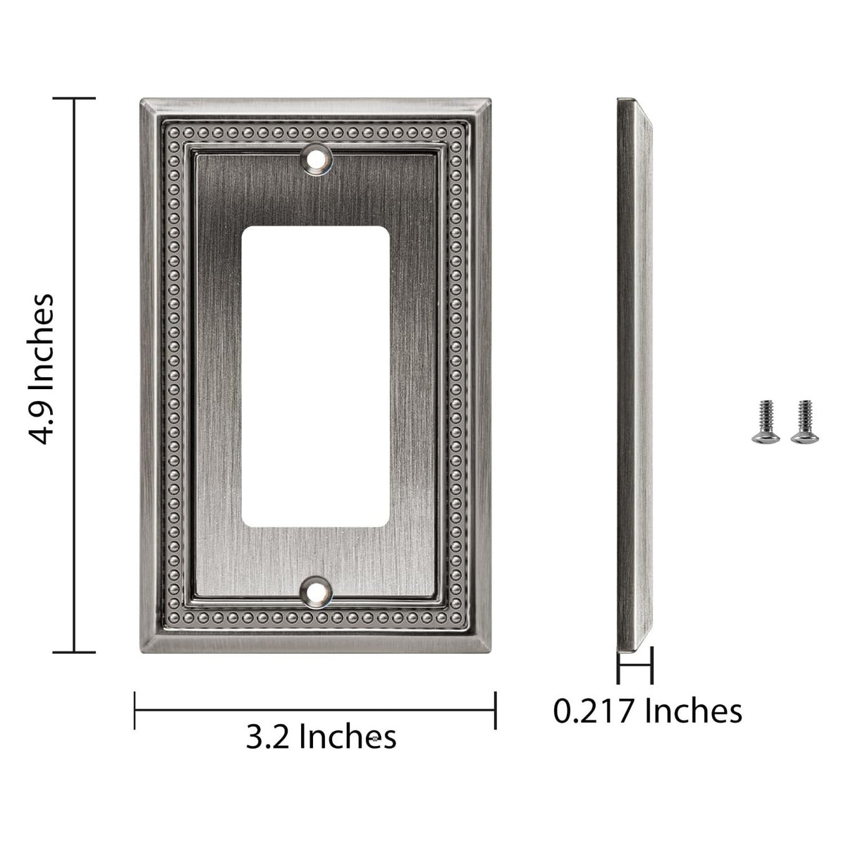 Harmon Heirloom Silver Single Decora Decorative Switchplate Cover