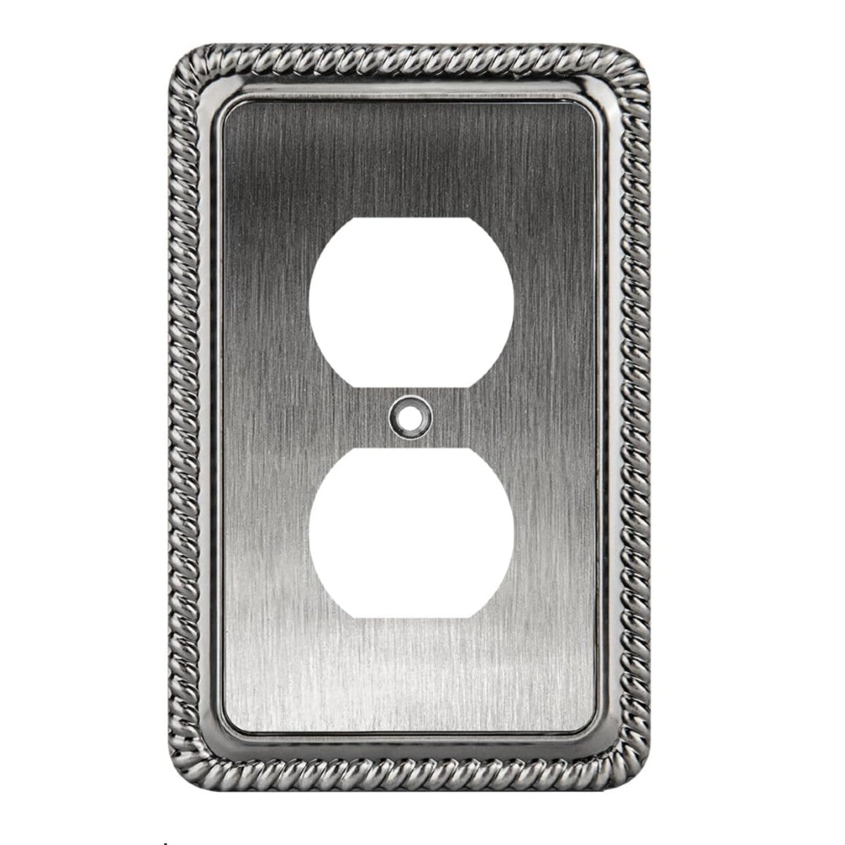 Harmon Heirloom Silver Single Toggle Rope Edge Switchplate Cover