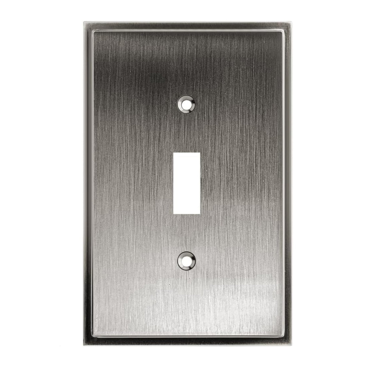 Harmon Heirloom Silver Single Toggle Soft Modern Switchplate Cover