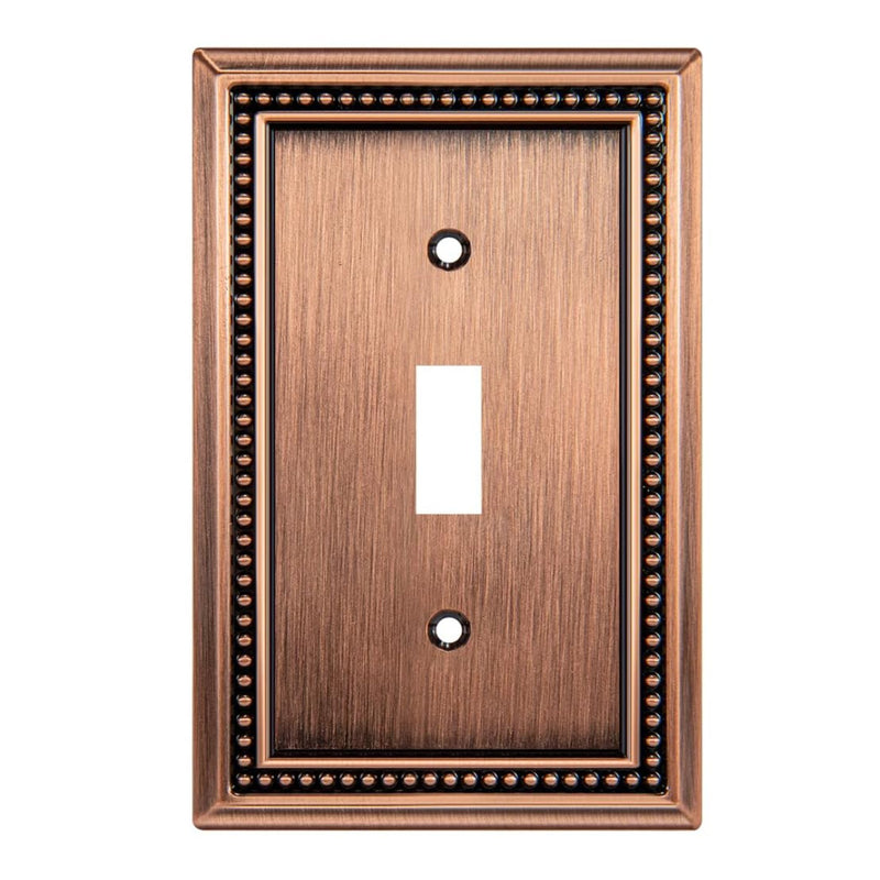 Harmon Antique Copper Single Toggle Decorative Switchplate Cover