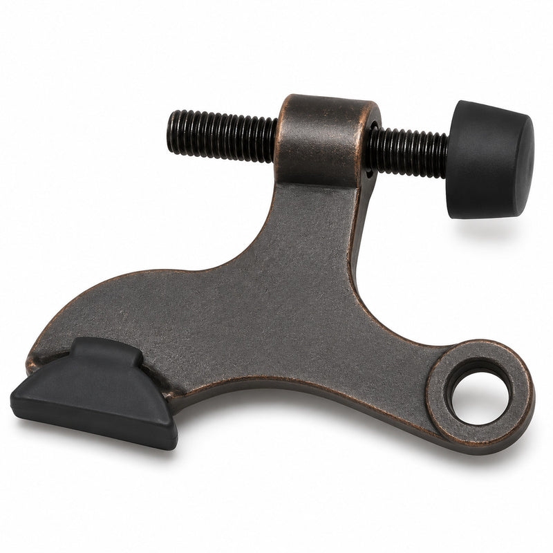 Heavy Duty Oil Rubbed Bronze Hinge Pin Door Stop with Dark Guards