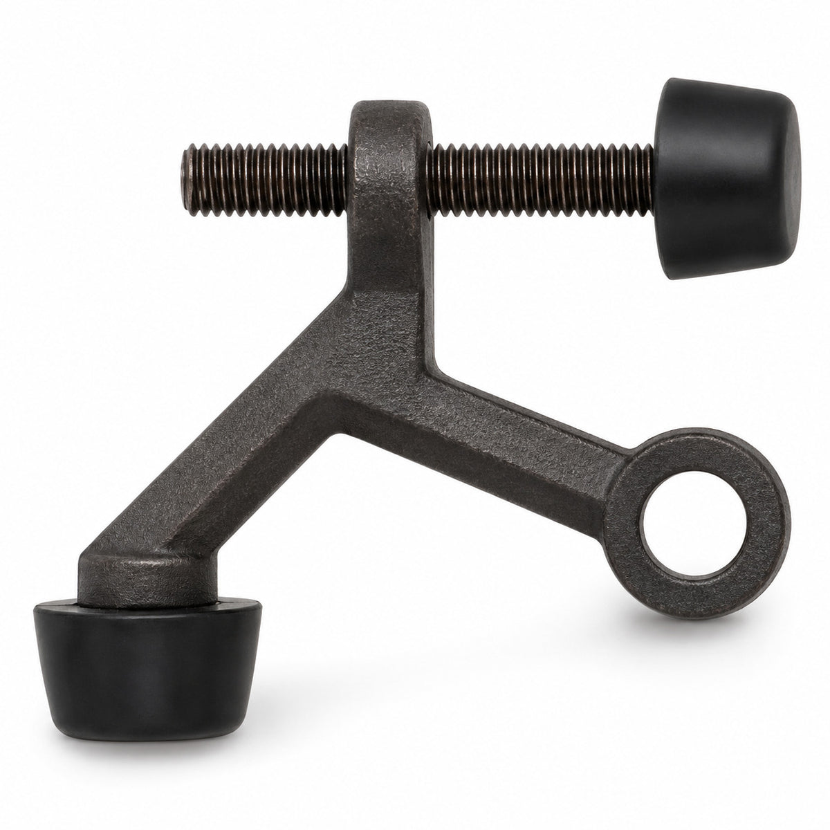Hinge Pin Oil Rubbed Bronze Light Duty Door Stop with Dark Tips