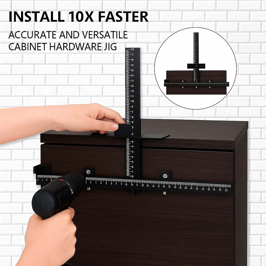 Cabinet Hardware Installation Jig
