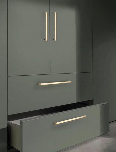 Knocklock 10 Pack Brushed Gold 8-13/16 Inch (224mm) Kitchen Cabinet Handles