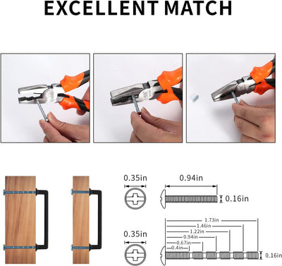 Knocklock 10 Pack Brushed Gold 8-13/16 Inch (224mm) Kitchen Cabinet Handles