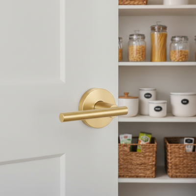 Kain Design Satin Brass Passage Door Lever