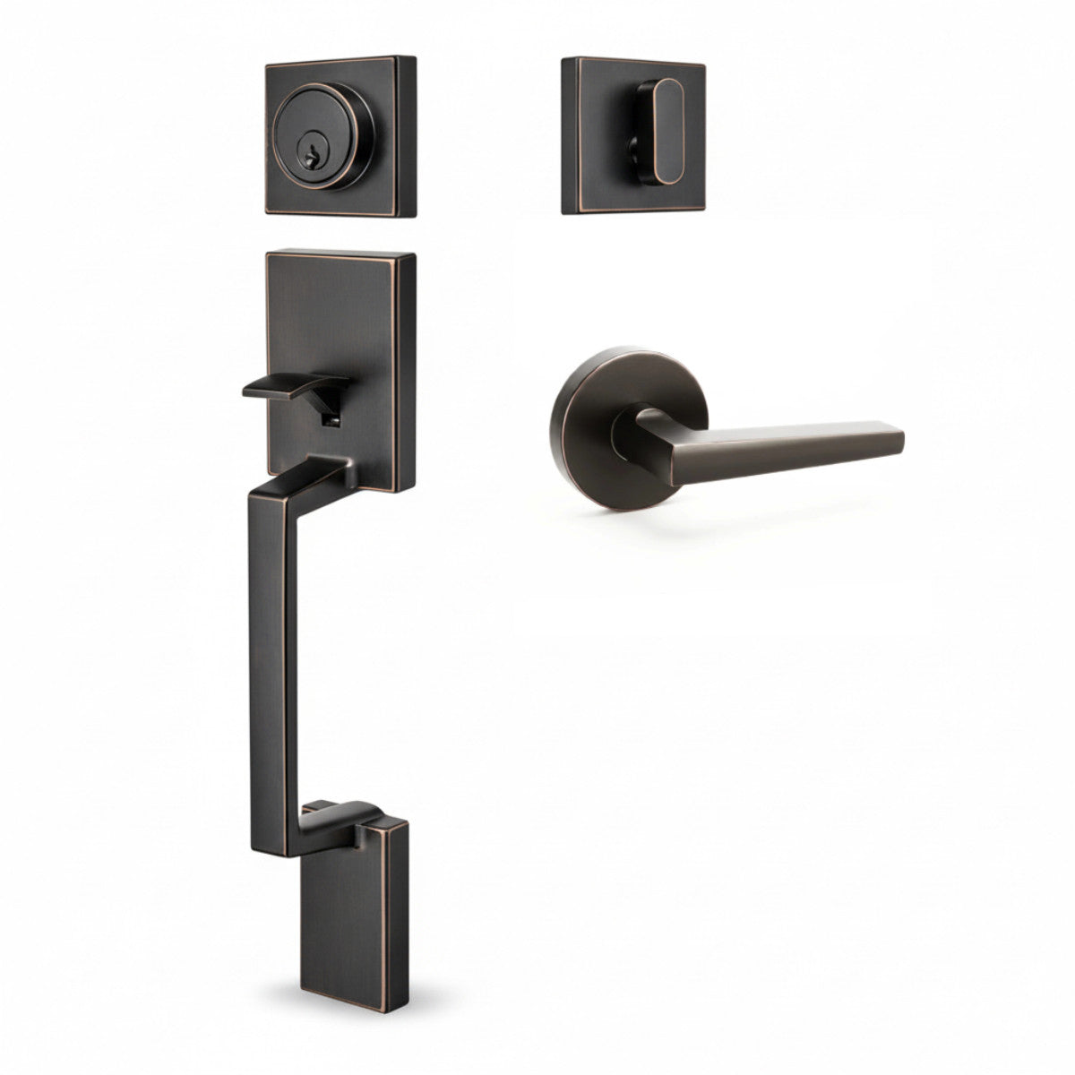 Keeneland Design Oil Rubbed Bronze Contemporary Handleset with Madison Lever