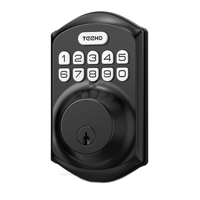 Keyless Entry TE001 Matte Black Keypad Deadbolt