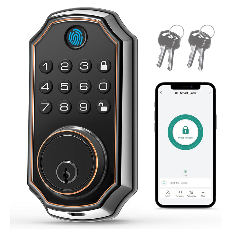 Keyless Entry E02-F Oil Rubbed Bronze Keypad Smart Deadbolt