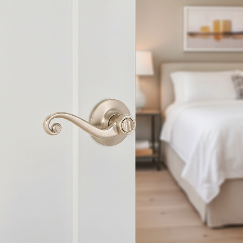 Livingston Privacy Lever, Satin Nickel