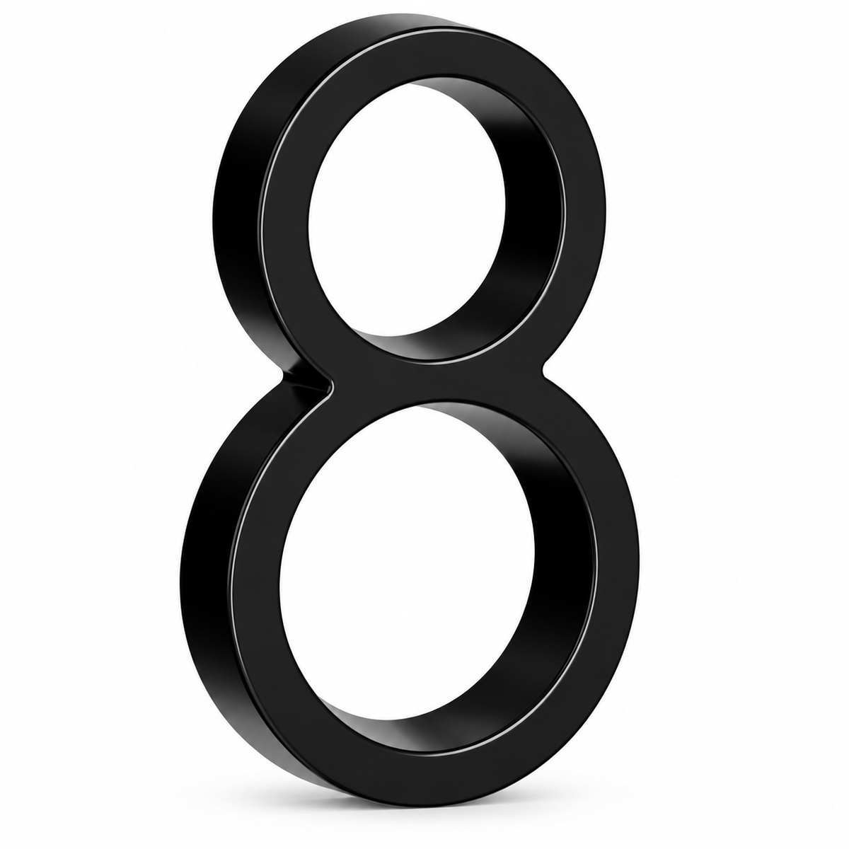 Floating 5" Stainless Steel Black House Numbers