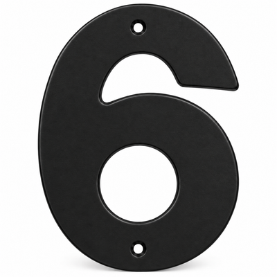 Modern 5" Flat Black House Numbers